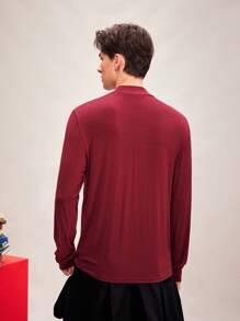 HARRY POTTER X SHEIN Bộ áo thun cổ lọ tay dài in họa tiết đế xuồng cổ điển "9 3/4" cho nam (2 màu) - màu đen - Xem 8