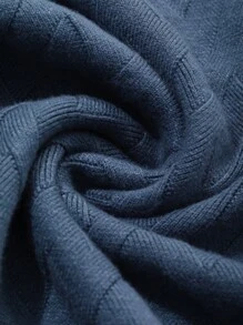 DAZY Suéter minimalista de unicolor, cuello redondo, manga larga para hombre, uso casual para el verano