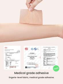 LUVLETTE Plus Invisible Breast Lift Tape Sticky Bra - 4-Inch Wide Adhesive Skin-Friendy Tape For Push Up & Shape