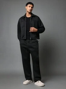 SUMWON Kurtka sportowa z neoprenu Premium Performance Athletic Zip Up Zima Jesień Wiosna Track Trening Trening Odzież wierzchnia Warstwa kołnierza