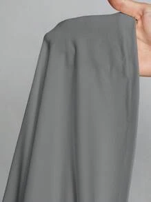 SHEIN Tall Simple Solid Color Slim High Collar White Top Suitable For Autumn And Winter, Tall Women - Grey - View 8