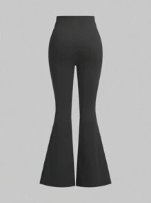 SHEIN EZwear 3 قطع بنطلون رسمي نسائي ذو خصر مطاطي ورجل جرس أنيق، مناسب للربيع والصيف والخريف - متعدد الألوان - مشاهدة 7