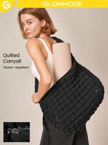 GLOWMODE Quilted Water-Resistant Carryall Shoulder Bag