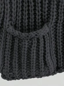 INAWLY Women's Solid Color Sweater Vest With Metal Buttons And Pockets, Soft And Comfortable, Suitable For Autumn And Winter - Dark Grey - View 5