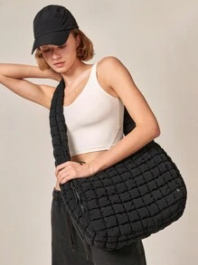 GLOWMODE Quilted Water-Resistant Carryall Shoulder Bag