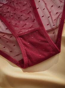 Charlaine Charlaine Slip A Triangolo Decorato Con Fiocco In Tessuto A Rete Da Donna (3 Pezzi/set)