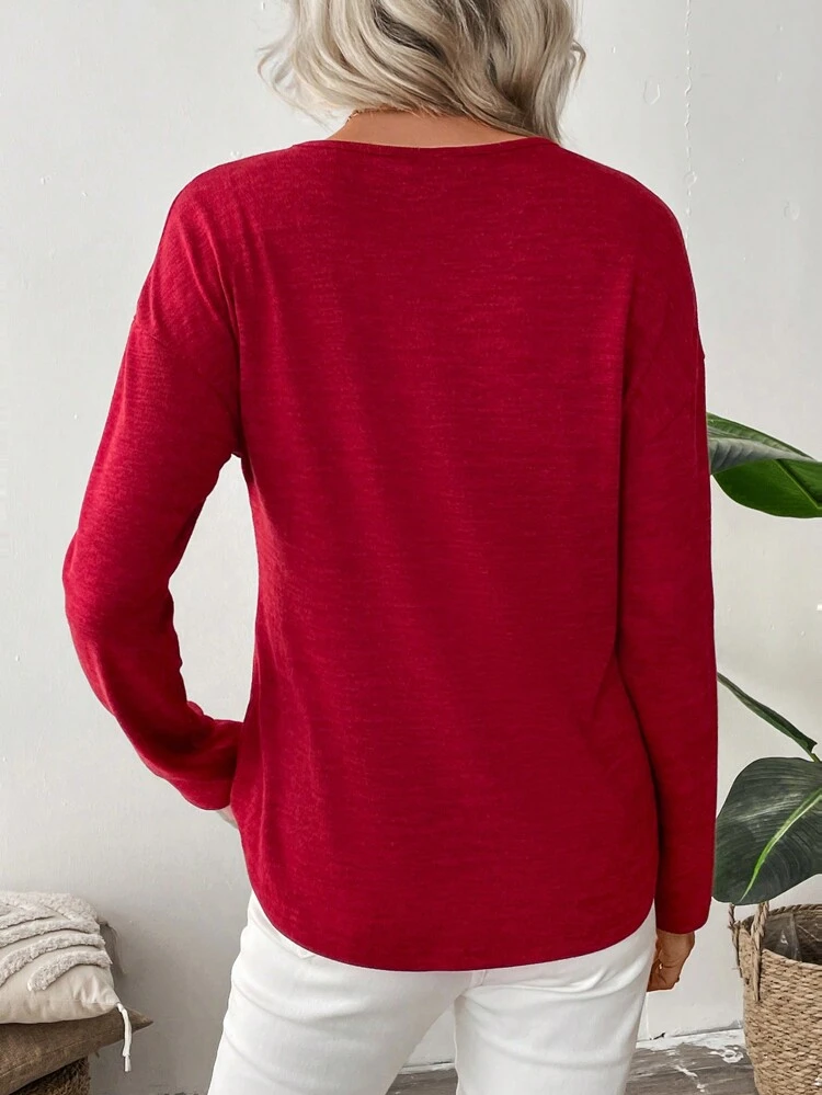 Christmas Women Tops Jersey Shirt Christmas Women Clothes Going Out Tops Red Top Women's T-Shirt