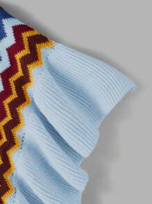 Sunnyshic Cárdigan poncho de talla grande con ribete plisado en estilo retro bohemio