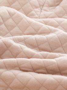 Cozy Pixies Áo khoác len dài tay mềm mại họa tiết tai gấu 3D cho bé trai màu trơn - Màu be - Xem 7