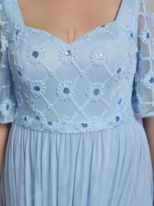 Plus Size Mgiacy Lace Mesh Sleeve Beaded Strapless Front Slit High-End Evening Dress,Party Dress,Prom Dress