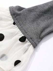 DAZY Kaos Kasual Wanita Lengan Panjang Tanpa Bahu Warna Polos, Pakaian Wanita Musim Gugur untuk Keluar Rumah - Dark Grey - View 3