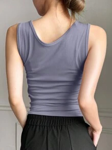 DAZY Versatile Camisole With Padded Straps, Suitable For Four Seasons As Base Layer Summer, Workout - Purple - View 2