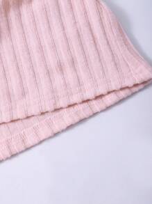Vestido corto de Body con cuello cuadrado acanalado elegante para niñas preadolescentes, otoño