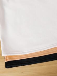 3 件装 Tween 男童休闲纯色基本款立领羊毛加厚保暖打底长袖 T 恤，买 2 送 1，适合秋季、春季、户外玩耍和休闲，超值 - 彩色 - 查看 5