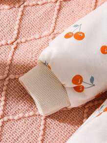 SHEIN Vestido casual campestre y lindo con estampado floral para bebé niña, adecuado para interior y exterior, primavera/otoño - Multicolor - Ver 3