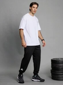 Gym Rark Pantalones deportivos casuales con estampado simple, tipo novio - Negro - Ver 6