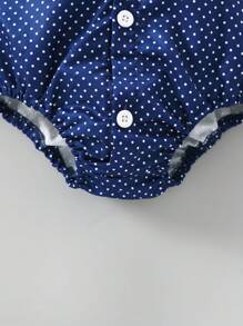 SHEIN Bộ 4 món/Bộ áo sơ mi nơ đơn giản nghệ thuật cho bé trai, quần yếm, quần kaki, thu/đông - Nhiều màu - Xem 6