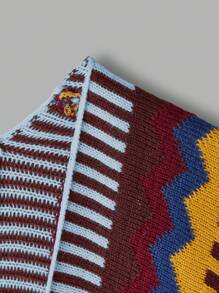 Sunnyshic Cárdigan poncho de talla grande con ribete plisado en estilo retro bohemio
