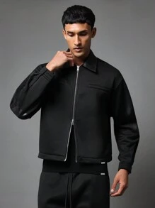 SUMWON Kurtka sportowa z neoprenu Premium Performance Athletic Zip Up Zima Jesień Wiosna Track Trening Trening Odzież wierzchnia Warstwa kołnierza