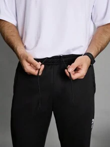 Gym Rark Pantalones deportivos casuales con estampado simple, tipo novio - Negro - Ver 3