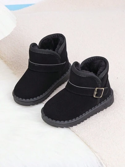 1 Pair Kids Snow Boots, Warm Plush Lining, Comfortable & Fashionable Children Shoes For Winter