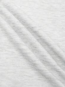 INAWLY 女士休闲字母刺绣落肩宽松运动衫，春秋 - 淺灰色 - 查看 3