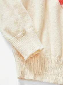 SHEIN Clasi Fall Women Halloween Clothes Sweater Round Neck Pullover Cartoon Pumpkin Ghost Face Black Orange Sweater Costumes Warm Women Topsbusiness Casual Woman,Work Wear,Fall Wedding Guest Dress,