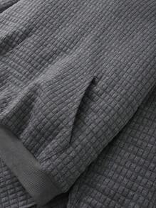 SHEIN 2pcs/Set Teenager Girls' Basic Loose Casual Sport Campus Pocket Hoodie & Pants Set, Charcoal Grey, Autumn/Winter