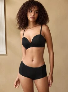 Ocili Ocili Bragas cómodas y sin costuras con estampado de letra elástico para mujer