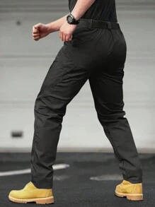 Manfinity Homme Men's Casual Plain Color Utility Pants