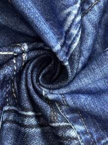 EMERY ROSE Áo khoác nỉ in họa tiết denim cỡ lớn thời trang thu đông cho nữ - Nhiều màu - Xem 5