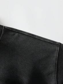 ROMWE MEN Street Life Men's Distressed Graphic Print Hooded Sweatshirt, Street Style Vintage