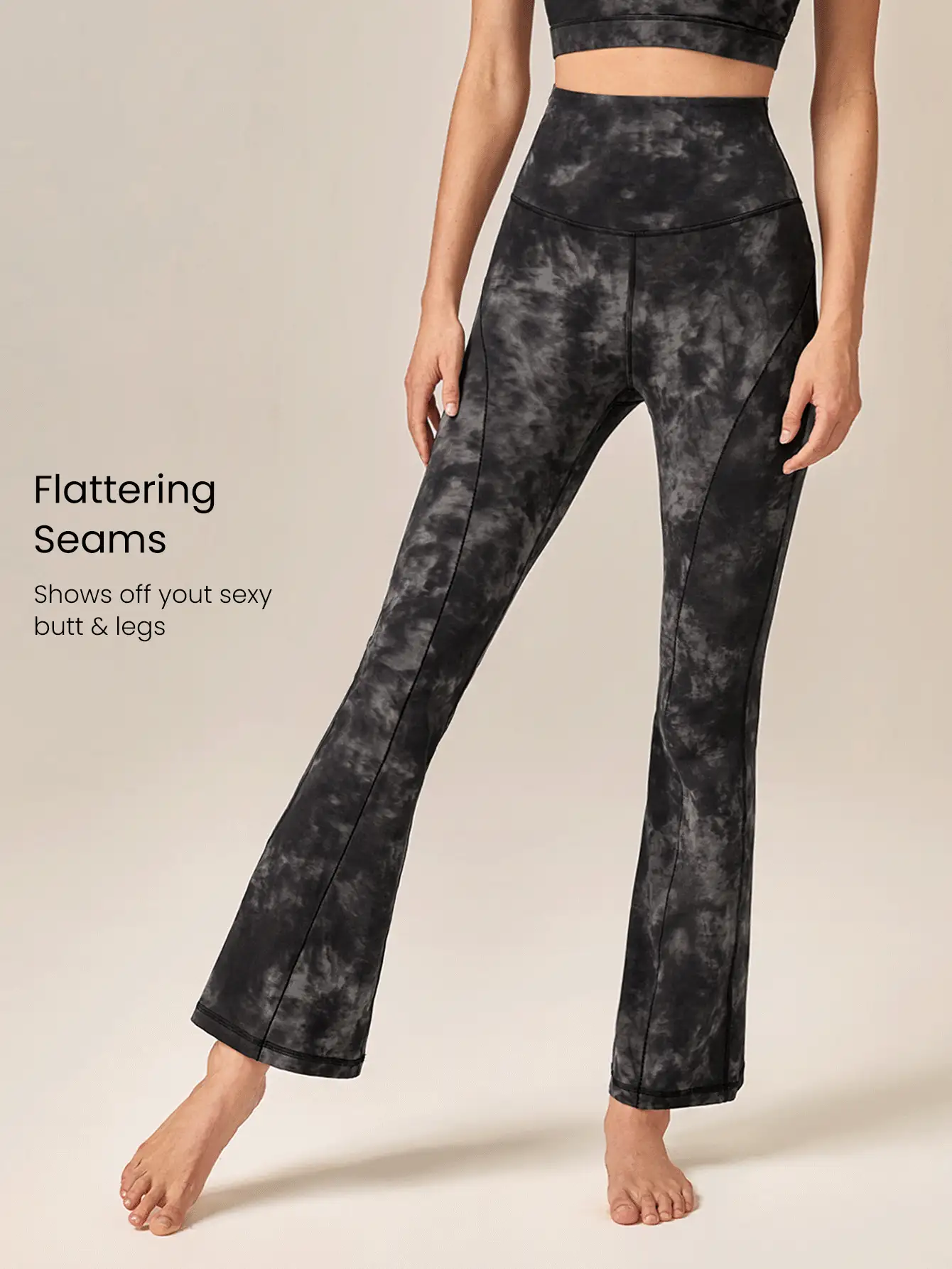 GLOWMODE 31 英寸 FeatherFit™ 超高腰弧形接缝喇叭紧身裤低冲击瑜伽日常 - 彩色 - 查看 5