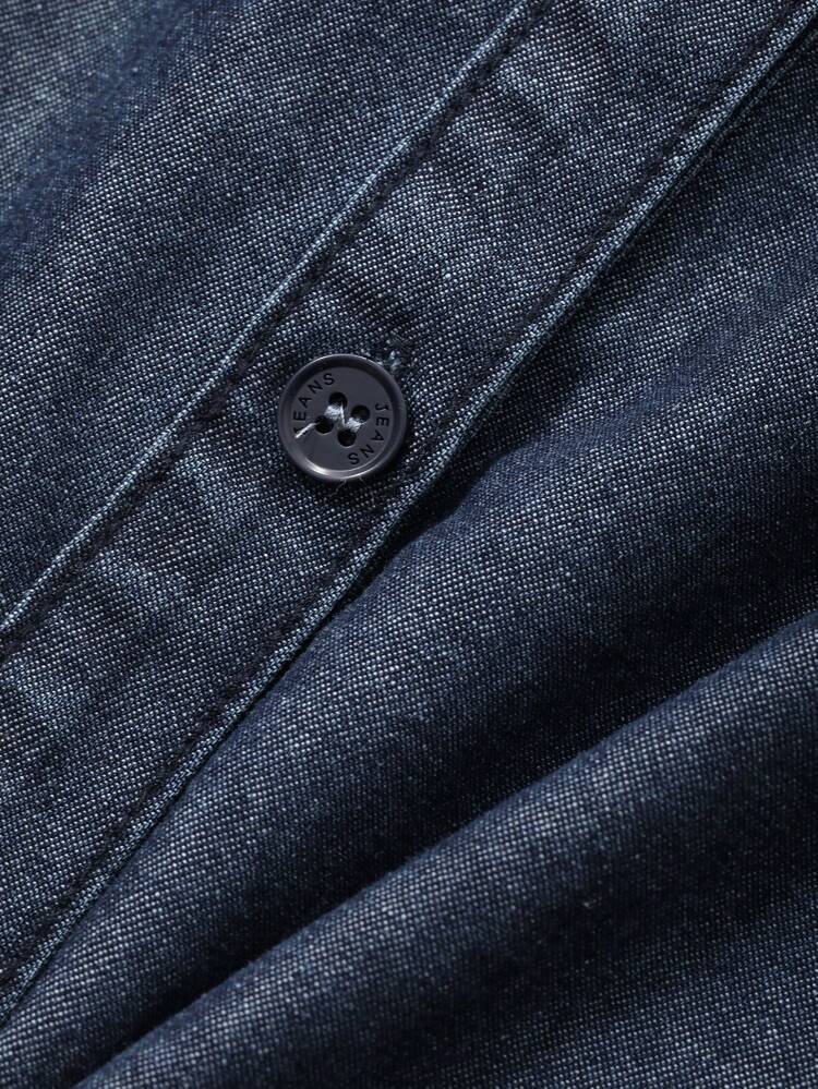 Conjunto de 2 piezas para mujer de camisa de cintura suelta de unicolor y jeans de pierna ancha, ropa de otoño