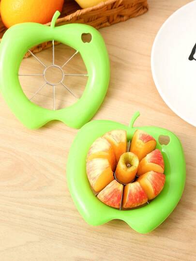 1pc Apple Cutter 8 Slices, 8 Blade Apple Slicer And Corer, Apple Corer Tool With Stainless Steel Blades, Super Sharp Fruit Cutter Fruit Slicer, Green Christmas For Holiday Gift Giving