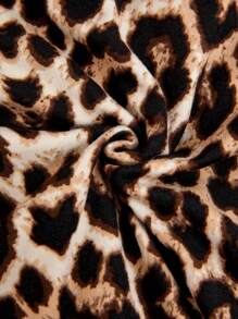 SHEIN Lady Leggings de Cuatro Estaciones, Bottom con Estampado de Guepardo, Leggings casuales con cintura alta y estampado de leopardo para mujer