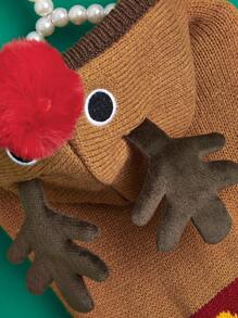 PETSIN Suéter cálido para mascotas con diseño de renos navideños adorables