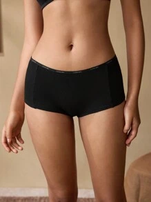 Ocili Ocili Bragas cómodas y sin costuras con estampado de letra elástico para mujer