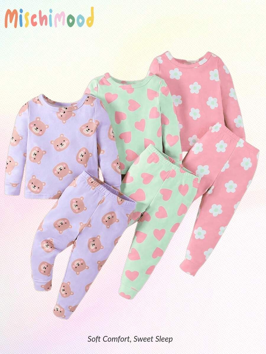 2 Teile Set für Mädchen Baby mit Hirsch Muster, bestehend aus bequemer Leggings und Langarm Oberteil als Schlafanzug, enganliegender Passform