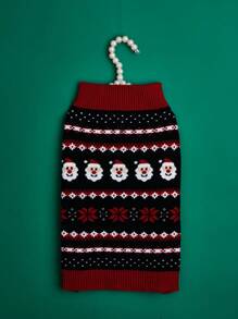 PETSIN 圣诞圣诞老人条纹可爱温暖宠物毛衣 - 彩色 - 查看 2