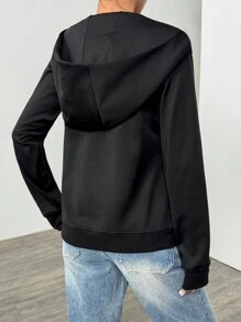SHEIN EZwear Chaqueta con cremallera forrada térmicamente, ajustada, nueva para mujer de otoño/invierno