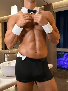DrisQ 3pcs Fancy Dress Costume Set For Men: Bowknot , Collar, Cuffs Bow Tie