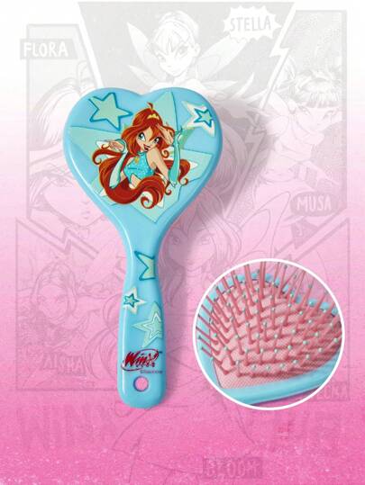 Winx Club X ROMWE 1pc Heart Shaped Air Cushion Hair Comb, Portable