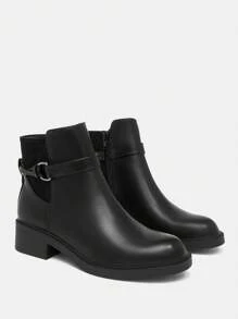 CUCCOO BIZCHIC 适合圣诞节和新年假期的女士时尚百搭踝靴 - 黑色 - 查看 2