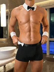 DrisQ 3pcs Fancy Dress Costume Set For Men: Bowknot , Collar, Cuffs Bow Tie
