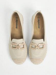 Styleloop Scarpe da donna casual con punta quadrata, slip-on con decorazioni in strass, ideali per vacanze e feste di Natale, Capodanno, San Valentino in autunno e inverno