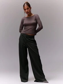 MUSERA 宽松修身长裤，尽显老钱风范，优雅迷人，适合夏季、休闲度假、商务休闲、秋季、冬季、返校季、办公室等各种场合。