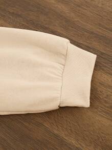 Áo hoodie in họa tiết động vật cỡ lớn dành cho nữ, trang phục thường ngày - Màu Khaki - Xem 5