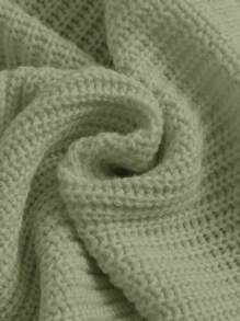 Cozy Pixies Baby Girl Letter Print Ruffled Crew Neck Long Sleeve Pullover Sweater,In Fall/Winter - Green - View 4