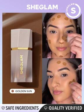 SHEGLAM Sun Beam Matte Liquid Bronzer-Golden Sun Gel Cream Contour Non-Grassetto Lunga Durata Altamente Pigmentato Contorno Naturale Contouring Bronzer Leggero Natale Marrone Invernale Contour & Bronzer Marchio Bellezza Trucco Cosmetico Per Donne Ragazze Perfetto Per Autunno Inverno Ideale Per Y2K Elegante Moda Adatto Per Compleanno Natale Presente Festa Pronto Migliore Colore
